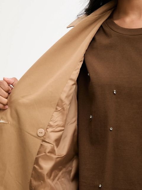 Answear.LAB trencz kolor beżowy