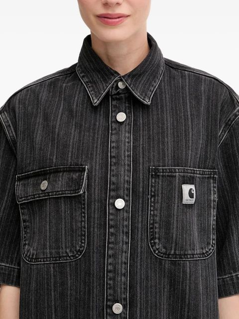 Carhartt WIP pinstripe shirt dress - Black