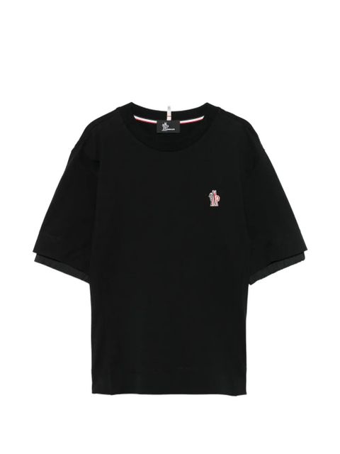 Moncler Grenoble layered-sleeve logo-detail T-shirt - Black - zdjęcie produktu nr 1