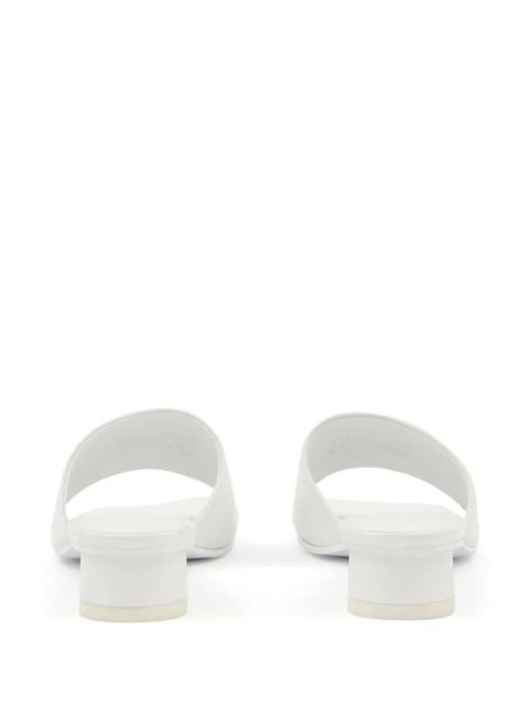 MM6 Maison Margiela numbers-motif mules - White