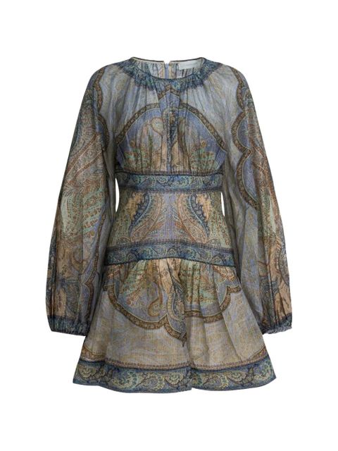 ZIMMERMANN paisley-print mini dress - Blue - zdjęcie produktu nr 1