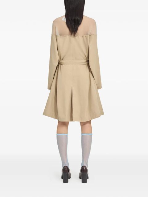 MM6 Maison Margiela long-sleeves midi dress - Brown