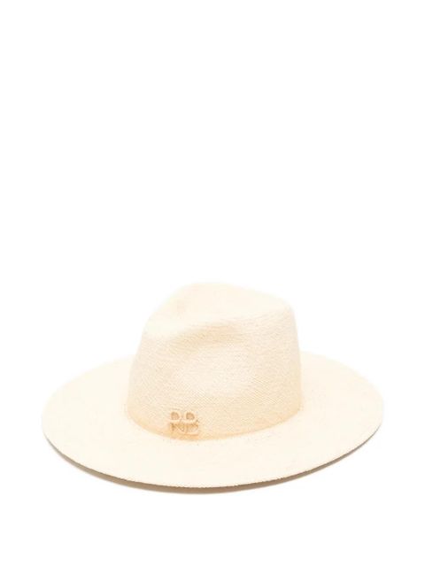 Ruslan Baginskiy pearl-chain straw fedora hat - Neutrals - zdjęcie produktu nr 1