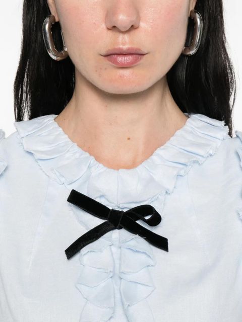 SHUSHU/TONG ruffle trim dress - Blue