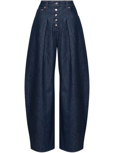 Jacquemus Le De-Nimes Ovalo mid-rise wide-leg jeans - Blue - zdjęcie produktu nr 1