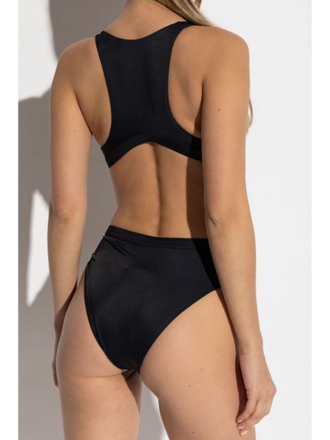 Versace bow detail swimsuit - Black