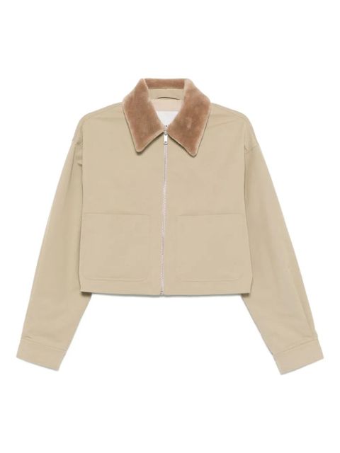 Nanushka zip-up faux fur-collar jacket - Neutrals - zdjęcie produktu nr 1