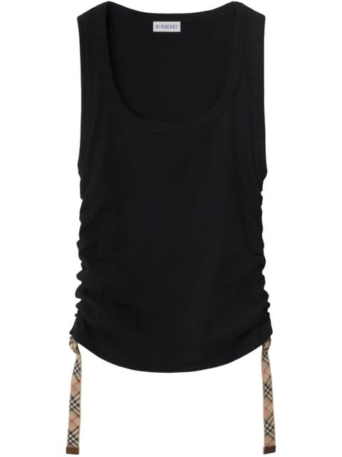 Burberry Check-trim tank top - Black - zdjęcie produktu nr 1