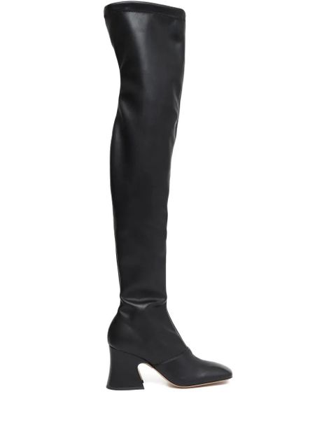 Chloé leather over-the-knee heeled boots - Black - zdjęcie produktu nr 1