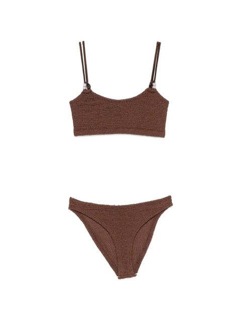 Hunza G beaded crinkle bikini - Brown - zdjęcie produktu nr 1