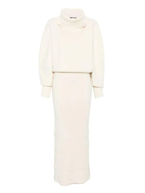 Jacquemus roll-neck ribbed dress - White - zdjęcie produktu nr 1