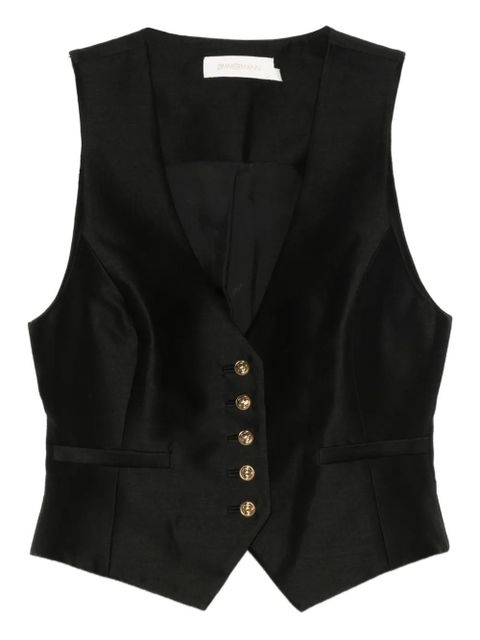 ZIMMERMANN buttoned adjustable waistcoat - Black
