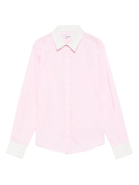 Gimaguas gingham-trimmed cotton shirt - Pink - zdjęcie produktu nr 1