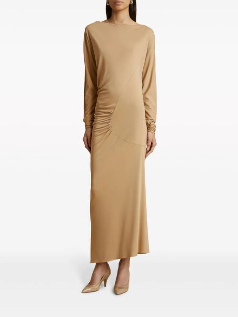 KHAITE The Oron ruched maxi dress - Neutrals - zdjęcie produktu nr 2