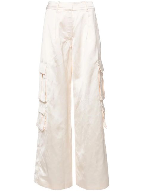 Self-Portrait high-waisted straight-leg cargo trousers - Neutrals - zdjęcie produktu nr 1