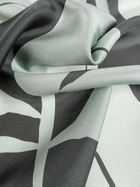 Max Mara leaf-print scarf - Green