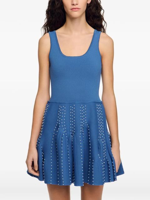 SANDRO mini scoop-neck dress - Blue