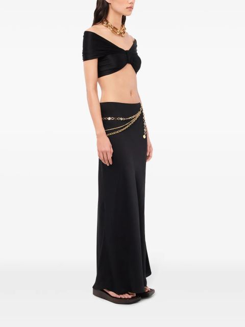 Rabanne chain-detail maxi skirt - Black - zdjęcie produktu nr 2