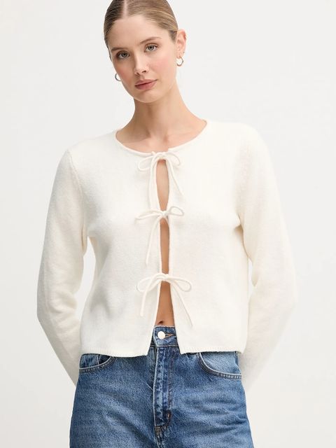 OUI kardigan z wełną damski kolor beżowy 94272 - zdjęcie produktu nr 1