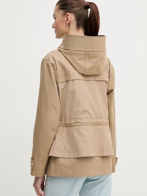 MACKAGE parka damska kolor beżowy przejściowa KAORI.LVS