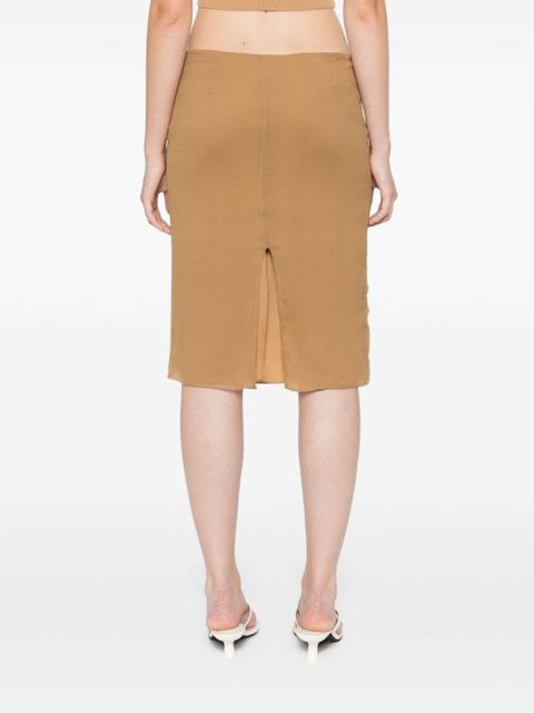 Miu Miu silk mini skirt - Neutrals