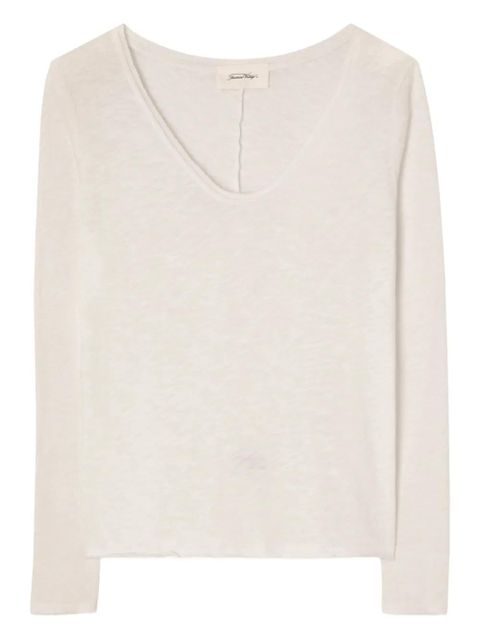 American Vintage Sonoma long-sleeves v-neck T-shirt - White - zdjęcie produktu nr 1