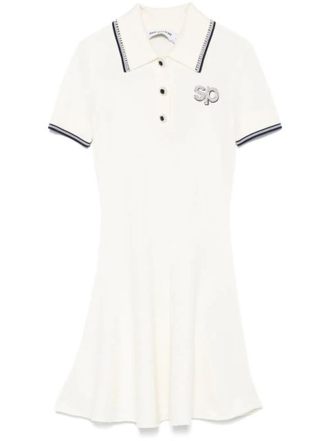 Self-Portrait knitted mini dress - Neutrals - zdjęcie produktu nr 1