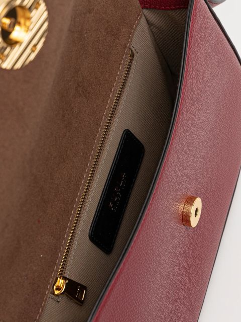 Furla torebka skórzana kolor bordowy WB01887.BX3036.CGQ00