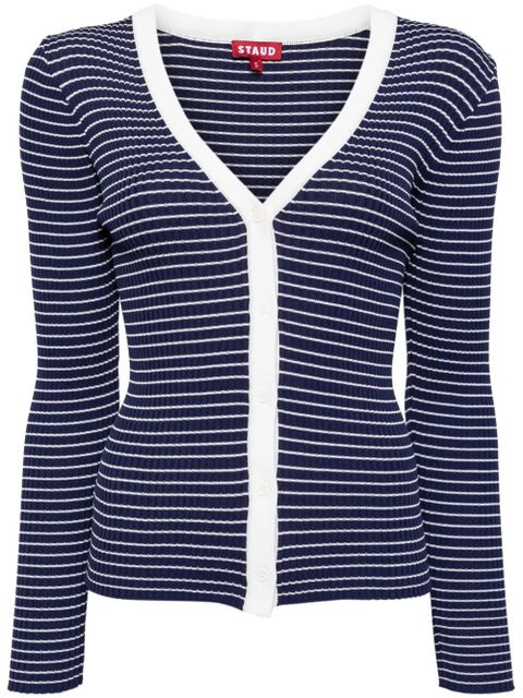 STAUD Cargo striped cardigan - Blue - zdjęcie produktu nr 1