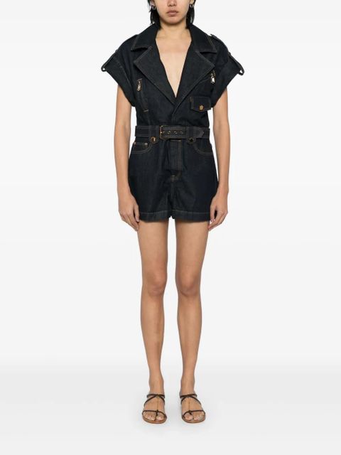 ZIMMERMANN belted playsuit - Blue