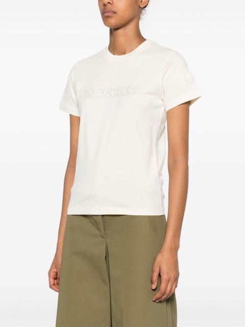 Moncler crystal-logo T-shirt - Neutrals - zdjęcie produktu nr 2