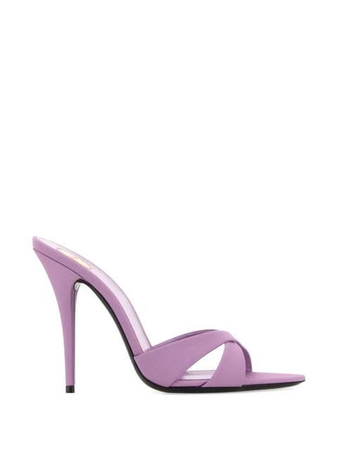 Saint Laurent 110mm Kirat satin sandals - Purple - zdjęcie produktu nr 1