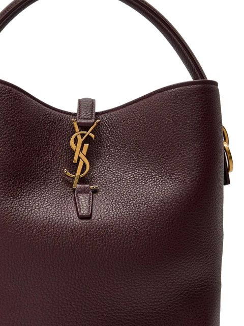 Saint Laurent logo bucket bag - Brown - zdjęcie produktu nr 2