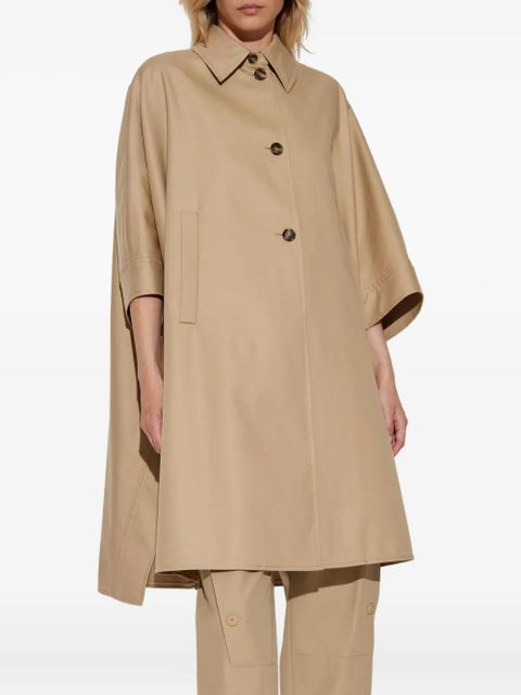 Max Mara Pedale cape-style button-up coat - Neutrals