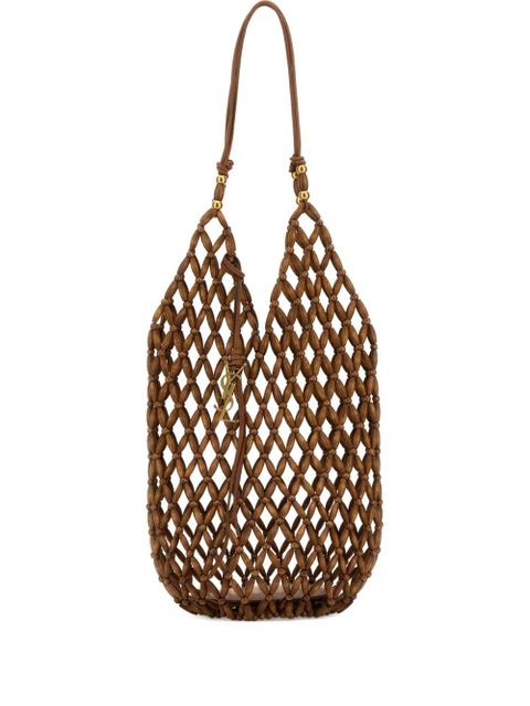 Saint Laurent Supple woven basket bag - Brown - zdjęcie produktu nr 1
