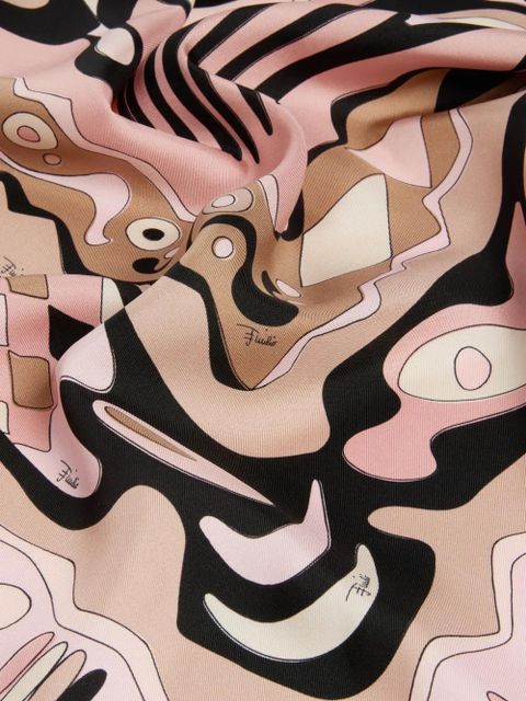 PUCCI Angoli print silk scarf - Pink