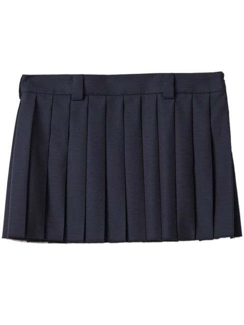 Miu Miu pleated wool miniskirt - Blue - zdjęcie produktu nr 1