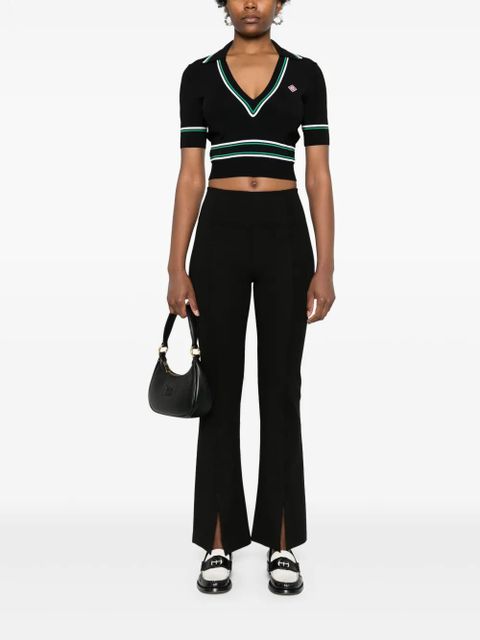 Maje split-detailed flared trousers - Black - zdjęcie produktu nr 2