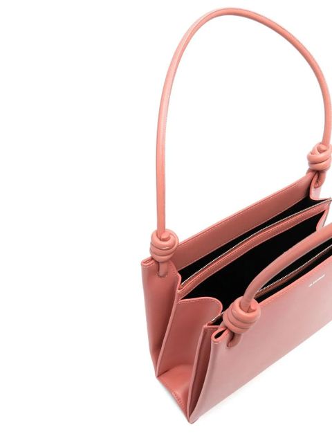 Jil Sander knot-detail leather tote bag - Pink