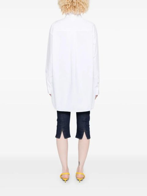 Jacquemus long-sleeve curved-hem shirt - White