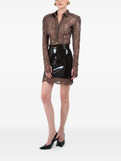 Rowen Rose lace long-sleeves top - Brown - zdjęcie produktu nr 2