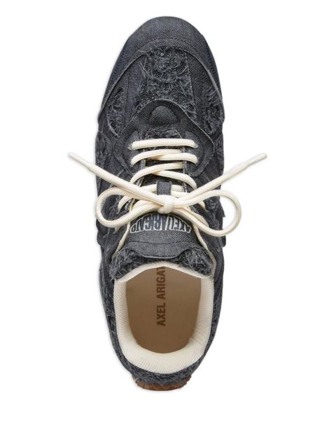 Axel Arigato Slow Runner frayed-denim sneakers - Black - zdjęcie produktu nr 2