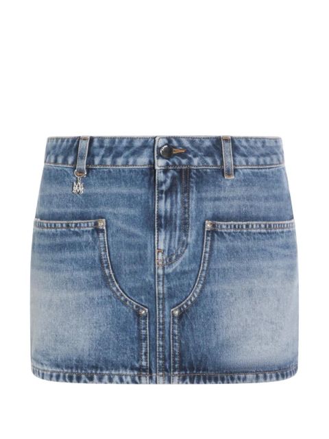 AMIRI charm-detail mini skirt - Blue - zdjęcie produktu nr 1