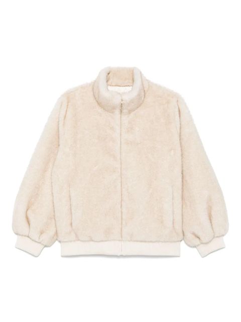 SANDRO zip-up bomber jacket - Neutrals - zdjęcie produktu nr 1
