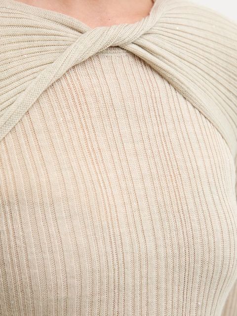 Hoss Intropia sweter wełniany damski kolor beżowy lekki 6382015