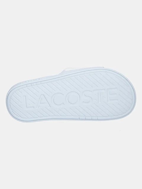 Lacoste klapki SERVE SLIDE DUAL damskie kolor niebieski 49CFA0038