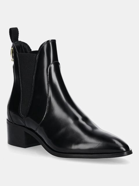 Gant sztyblety skórzane St Broomly damskie kolor czarny na słupku 31551095 - zdjęcie produktu nr 1