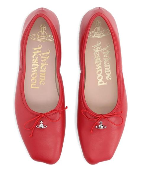 Vivienne Westwood Orb-plaque ballet flats - Red