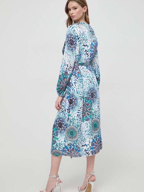 Marciano by Guess sukienka MINA kolor niebieski maxi rozkloszowana 4GGK11 9739Z