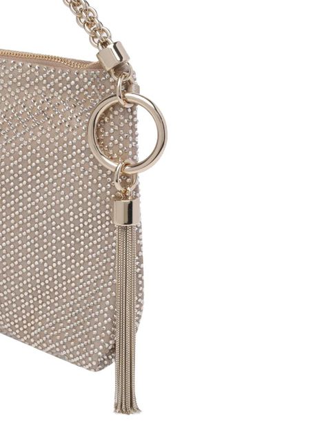 Jimmy Choo Callie chain crystal-embellishment clutch - Gold